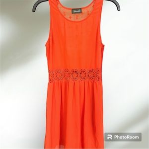 Coral Floral Cut Out Dress Size Small